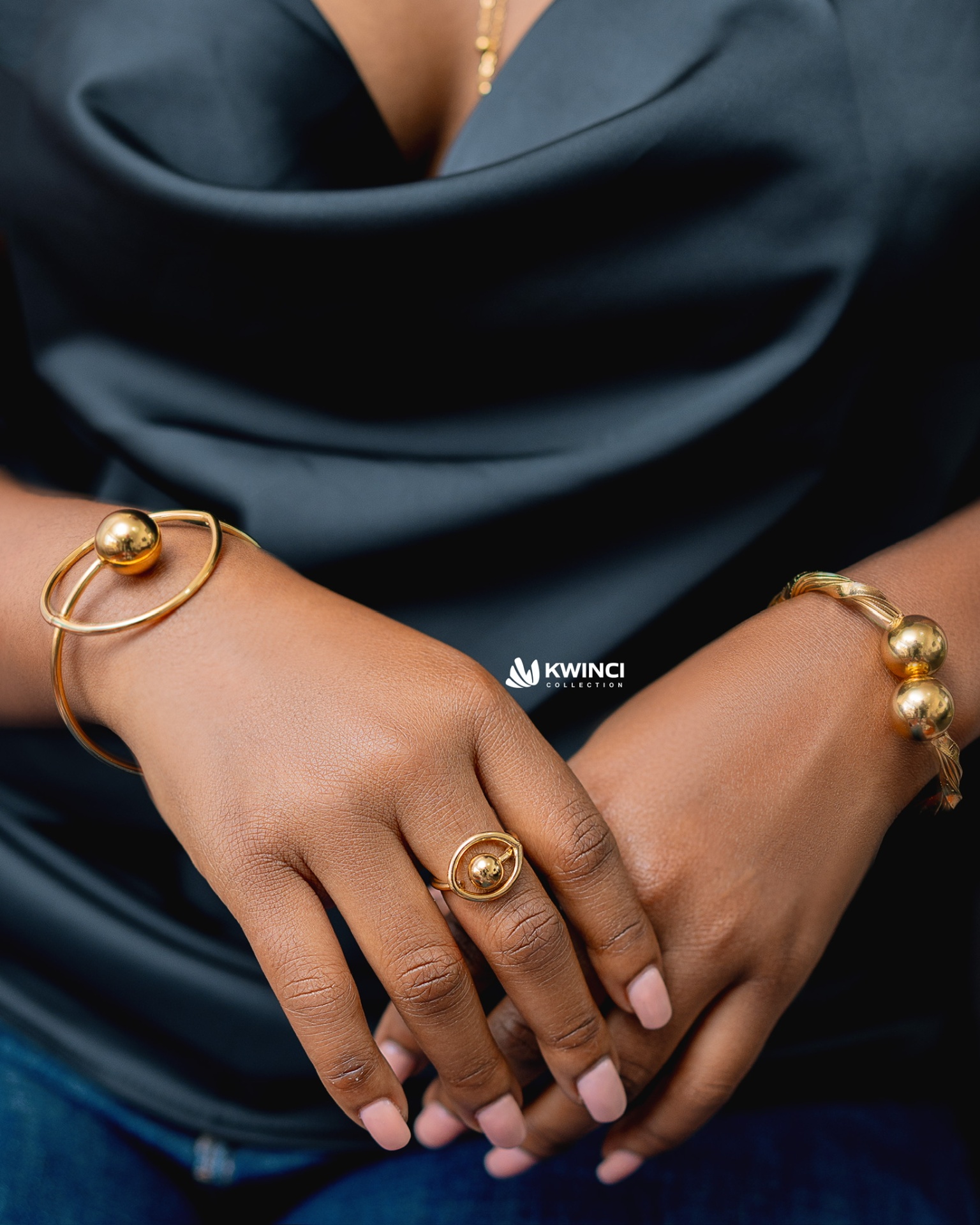 Gold bangles and ring
